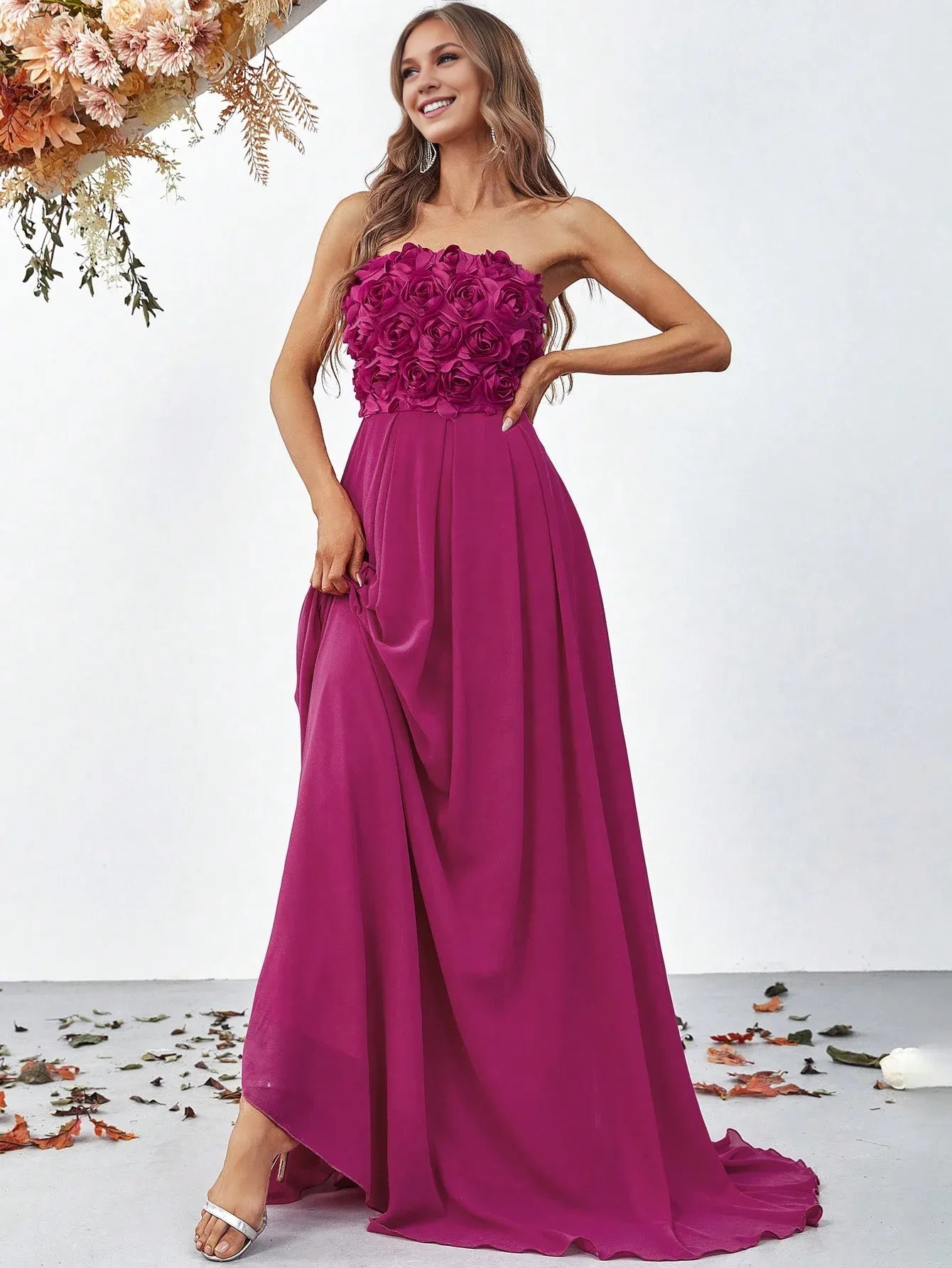 Elegant A-Line Off the Shoulder Sleeveless Backless Sweep/Brush Train Prom Dress